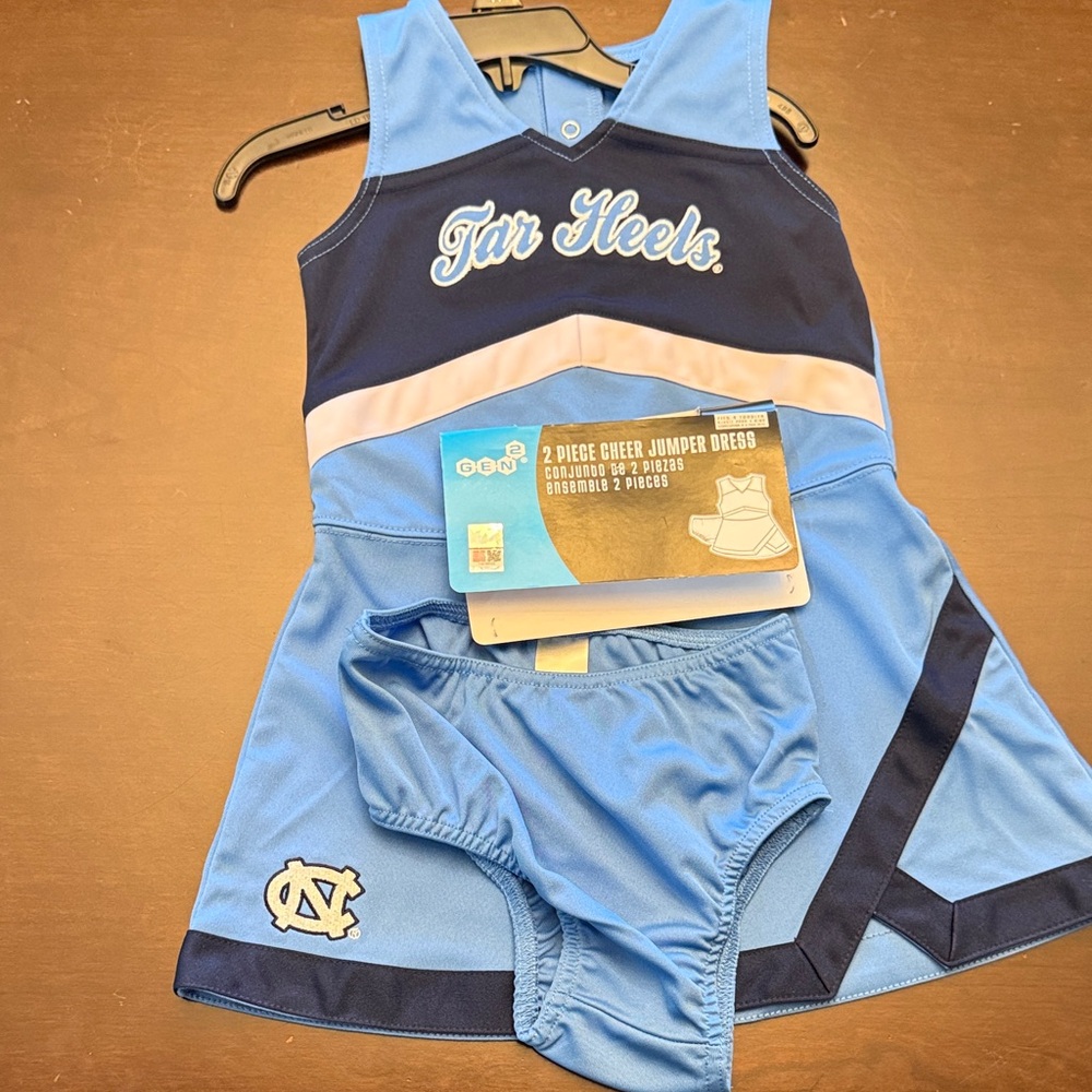 UNC Tar Heels Girls Cheer Jumper Dress - Light Blue & Navy